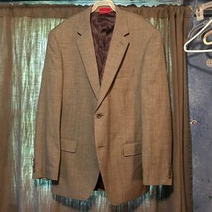 Men’s wool suit coat, grey/tan